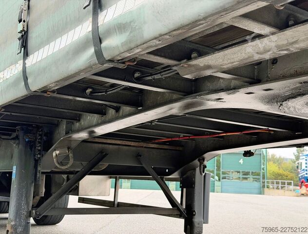 Nyitott ponyvás félpótkocsi GROENEWEGEN DRO-14-27 GALVANISED CHASSIS DISC BRAKES SLIDING