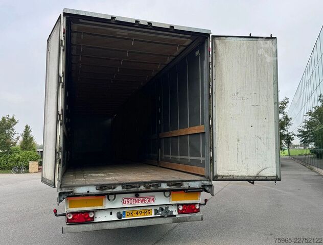 Nyitott ponyvás félpótkocsi GROENEWEGEN DRO-14-27 GALVANISED CHASSIS DISC BRAKES SLIDING