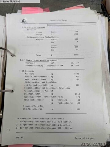 Rettificatrice per viti senza fine KLINGELNBERG HNC 35