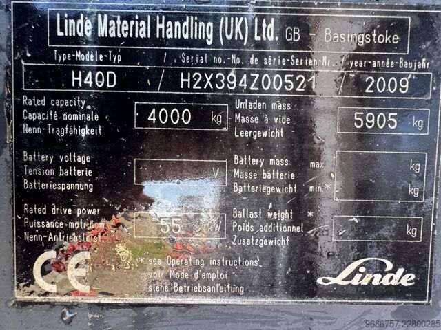 περονοφόρο ανυψωτικό Linde H40D