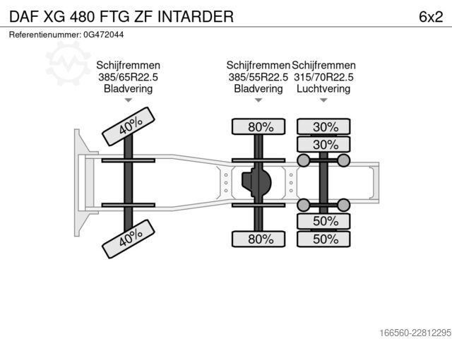 Standardtraktor DAF XG 480 FTG ZF INTARDER