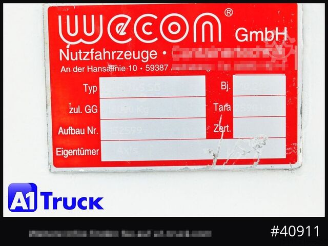 Εναλλάξιμο αμάξωμα με επίπεδη πλατφόρμα και μουσαμά WECON WPR 745, verzinkt, 2520  innen, Code XL