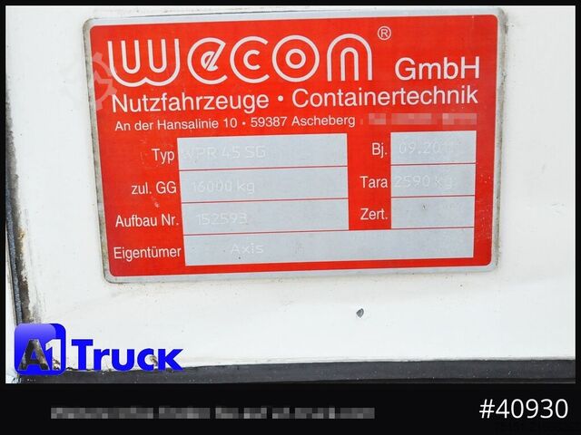 Εναλλάξιμο αμάξωμα με επίπεδη πλατφόρμα και μουσαμά WECON WPR 745, verzinkt, 2520  innen, Code XL