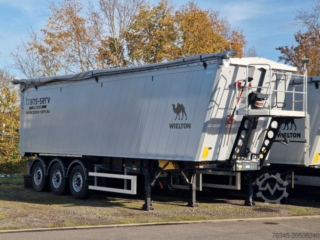 Tipper semitrailer WIELTON 55m3 Alu-Kastenmulde Kombitür Weight Master