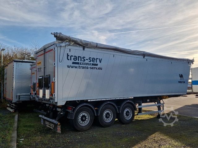 Tipper semitrailer WIELTON 55m3 Alu-Kastenmulde Kombitür Weight Master