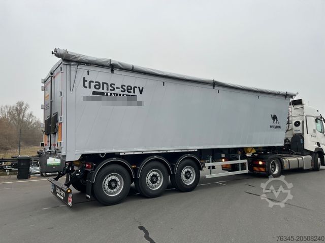 Tipper semitrailer WIELTON 55m3 Alu-Kastenmulde Kombitür Weight Master