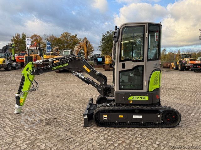 Minigraafmachine Zoomlion ZE27GU, Greifer u. Hammerhydr.,Klima,CE