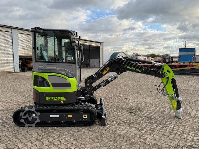 Minigraafmachine Zoomlion ZE27GU, Greifer u. Hammerhydr.,Klima,CE