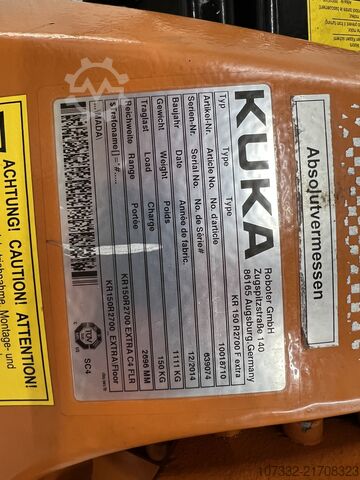 Robot przemysłowy KUKA KR 150 R2700 F extra