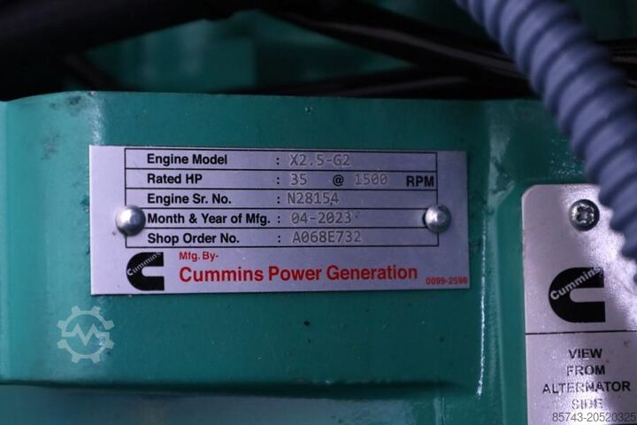 Generator set Cummins C22D5Q Declaration of Conformity, Diesel, 22kVA, A