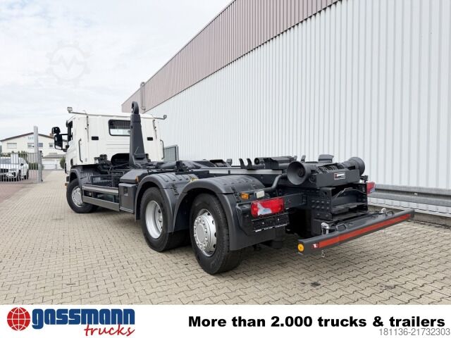 Autocamion cu cârlig pentru containere Scania P 370/450 LB 6x2/4, Lift-/Lenkachse, Meiller