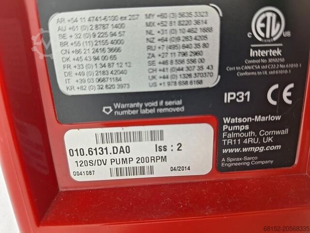 Watson Marlow 120S/DV Peristaltische Pomp Watson Marlow 120S/DV