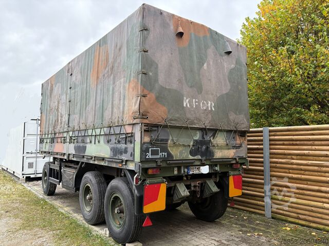 Remorque avec plateau & bâche SCHMITZ 3Achser Bundeswehr mit HU+SP TOP Zustand