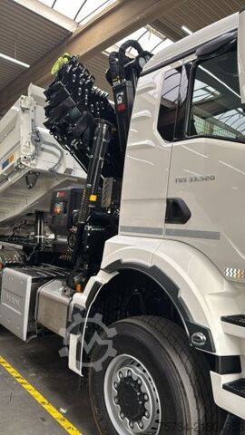 Camion-benne tricar MAN TGS  33.520 6X6 NEU 3-S-KIPPER BORDMATIK HIAB KRAN X-352E HIPRO, MIETKAUF MGL