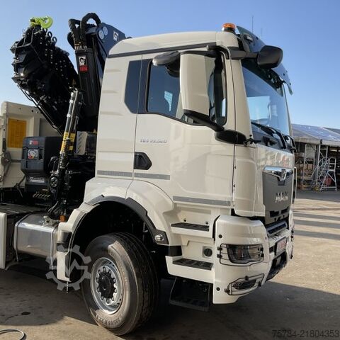 Camion-benne tricar MAN TGS  33.520 6X6 NEU 3-S-KIPPER BORDMATIK HIAB KRAN X-352E HIPRO, MIETKAUF MGL