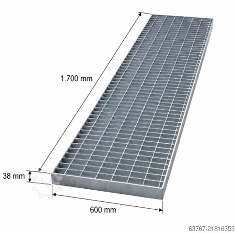 Gallerdurkar | Pressdurkar Gitterroste 600 x 1.700 x 38 mm - Maschung 45/20 - 120 Stück vorhanden
