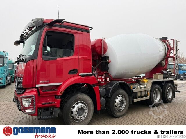Mobil betongblandningsanläggning Mercedes-Benz Arocs 3243 B 8x4/4, MirrorCam, MultimediaCockpit,