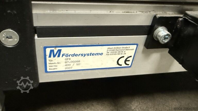 Transportbånd M-Fördersysteme Zählförderband Infrarot GFR 07-00268