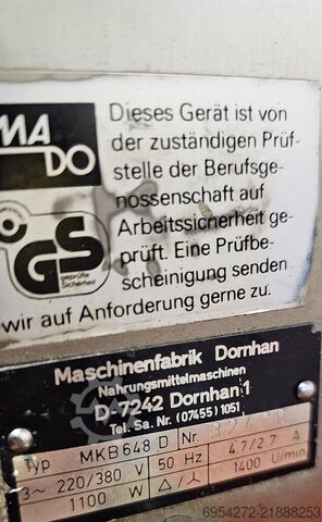 Köttbearbetningsmaskin MADO MKB 648 D