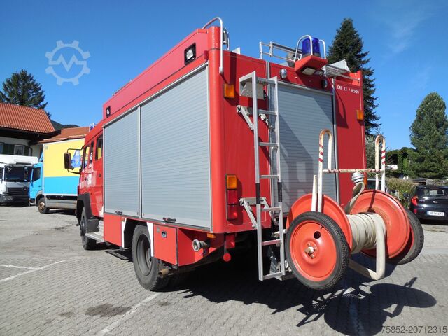 Pompieri/ salvataggio Mercedes-Benz 1124 AF LF 16 Löschfahrzeug Schlauchhaspel Metz Pumpe Feuerwehr