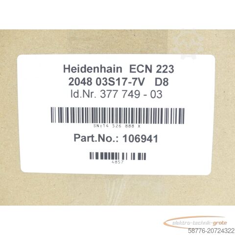 Component Heidenhain ECN 223 2048 . 377 749-03 SN:14526888X generalüberholt mit 6 Monaten Gewährleistung!