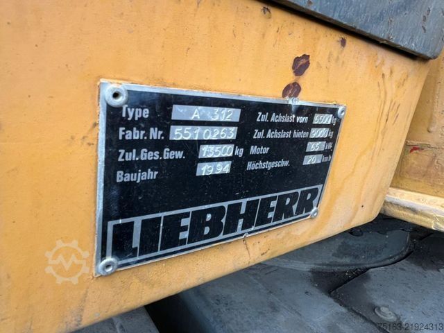 Pelle sur pneus LIEBHERR A 312 Bagger Deutsch Top