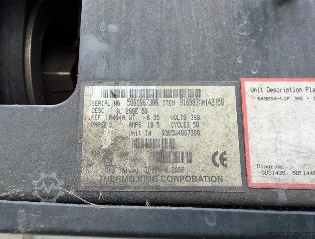 Koeloplegger SCHMITZ CARGOBULL SKO24 THERMO KING SL200e 265 CM HIGH FLOWER WIDE