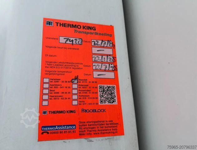 Koeloplegger SCHMITZ CARGOBULL SKO24 THERMO KING SL200e 265 CM HIGH FLOWER WIDE