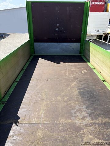 Swap body with flatbed Krone Baustoff 7,45 Multilockrahmen Türen
