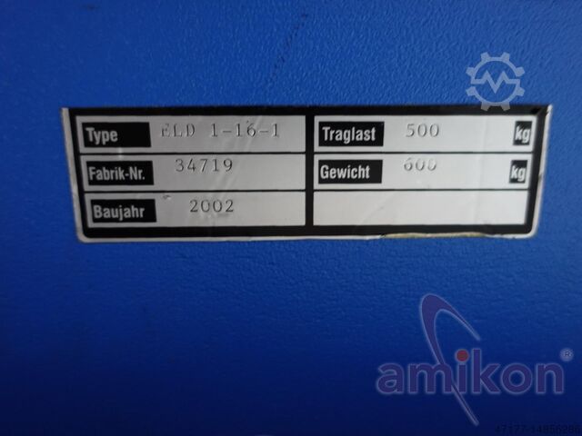 Hubtisch Gruse ELD 1-16-1 Traglast 500 kg