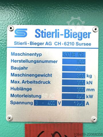 Ohýbačka / STIERLI 300 HE Stierli-Bieger 300 HE