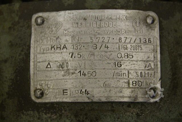 Elektromotor 7,5 kW 1450 omw/min VEM KRA 132 3/4