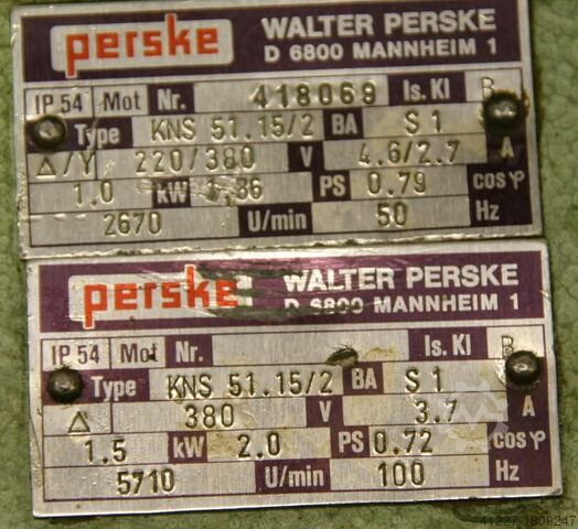 Freze motorlu kenar işleme makineleri için Perske KNS 51.15/2
