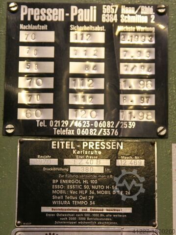 Hydraulische pers 40 tot Eitel EZ 40 B