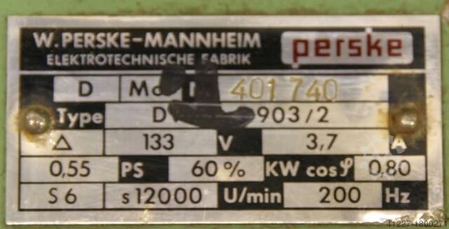 Motor de frezare pentru mașini de prelucrare a marginilor Perske DVMS 903/2