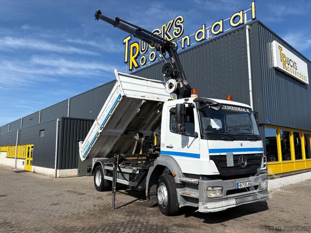 Kipper met kraan Mercedes-Benz Axor + HIAB 088 ES -3 HIDUO + TIPPER + EURO 4