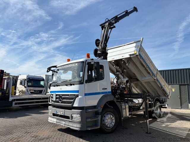 Kipper met kraan Mercedes-Benz Axor + HIAB 088 ES -3 HIDUO + TIPPER + EURO 4