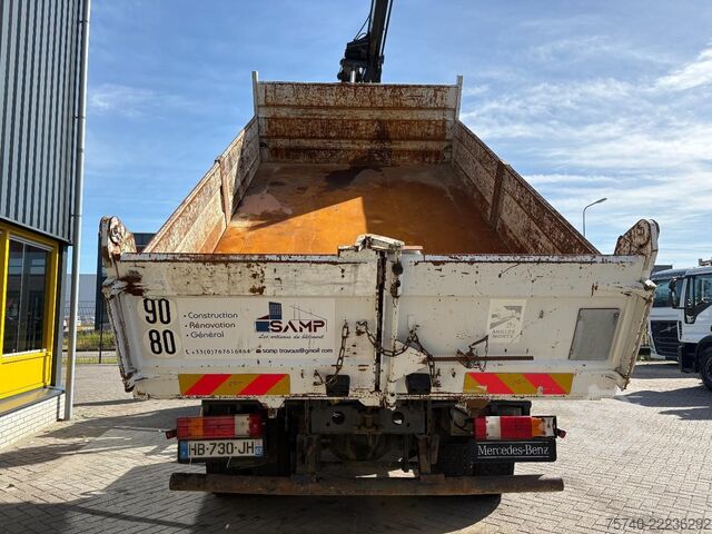 Kipper met kraan Mercedes-Benz Axor + HIAB 088 ES -3 HIDUO + TIPPER + EURO 4