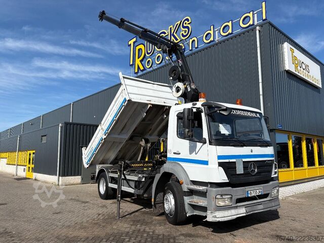 Kraanwagen Mercedes-Benz Axor + HIAB 088 ES -3 HIDUO + TIPPER + MANUAL
