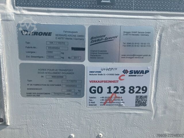 Remolque con caja móvil KRONE Wechselbrücke Koffer