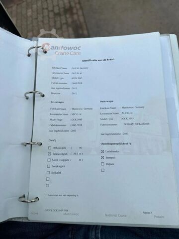 All terrain crane Grove GCK3045!! GOVERNMENT CRANE!!7101KM!!2947 HOURS!...