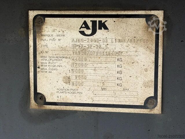 Avfallsbil AJK ASFALT Kipper OP17-27-22.5