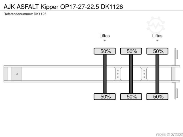 Avfallsbil AJK ASFALT Kipper OP17-27-22.5