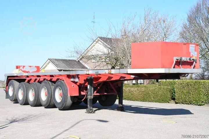 Platte bak Lueck SPR75 5  5 achse BALLAST TRAILER 3x STEERAXLE!!