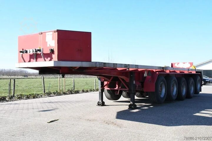 Platte bak Lueck SPR75 5  5 achse BALLAST TRAILER 3x STEERAXLE!!