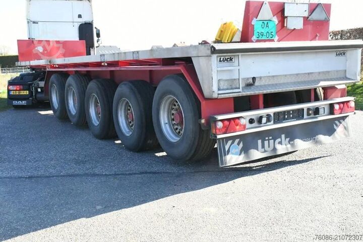 Platte bak Lueck SPR75 5  5 achse BALLAST TRAILER 3x STEERAXLE!!