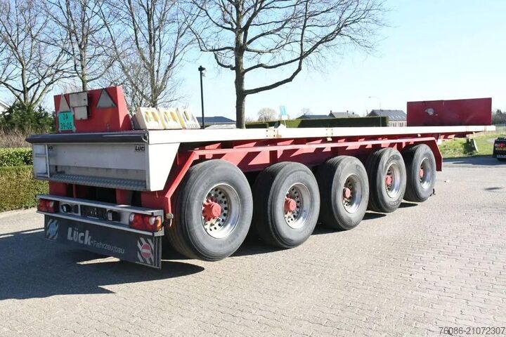 Platte bak Lueck SPR75 5  5 achse BALLAST TRAILER 3x STEERAXLE!!