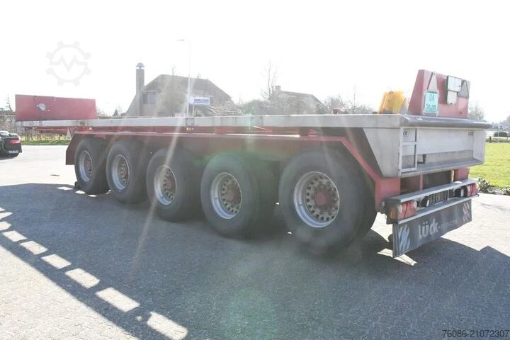 Platte bak Lueck SPR75 5  5 achse BALLAST TRAILER 3x STEERAXLE!!