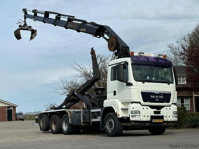 Containertransport (haakarmsysteem) MAN TGS 35.400 8X4  !!TRIPLE!!  24tm KRAAN/HAAKARM!...