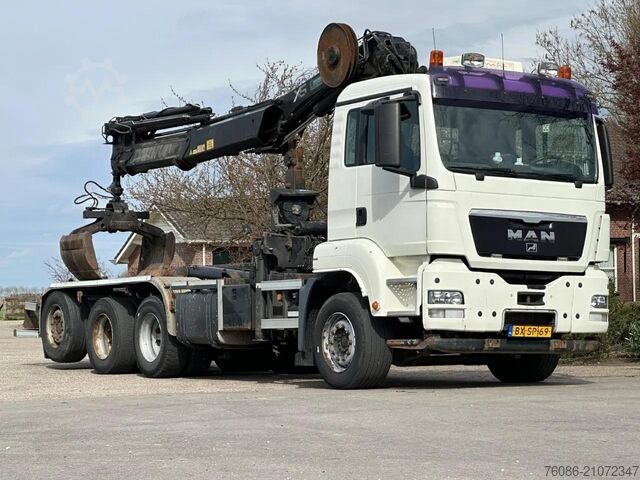 Containertransport (haakarmsysteem) MAN TGS 35.400 8X4  !!TRIPLE!!  24tm KRAAN/HAAKARM!...